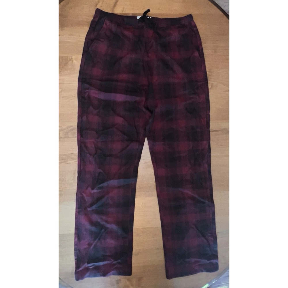 NWOT Old Ranch Men's Plaid Black And Red Pajama Bottoms Pants Drawstring - Picture 4 of 7